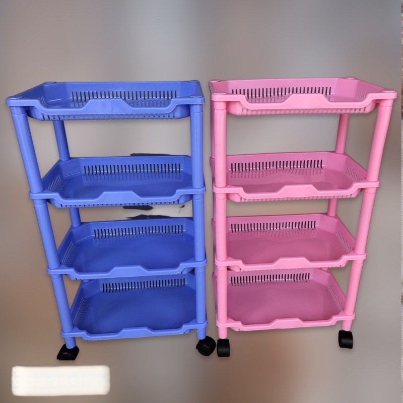 Rak salon susun empat ada roda