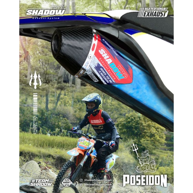 Shadow exhaust system Type Poseidon KLX150/CRF150/KLXtiger DLL