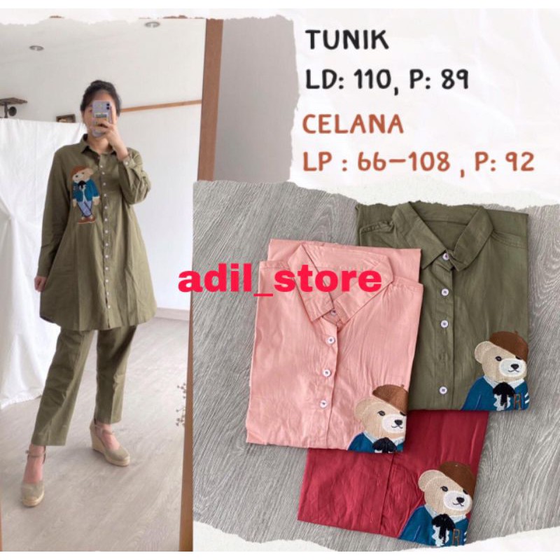 SETCEL LINEN PREMIUM//SETELAN CELANA WANITA//TUNIK//ATASAN DAN BAWAHAN
