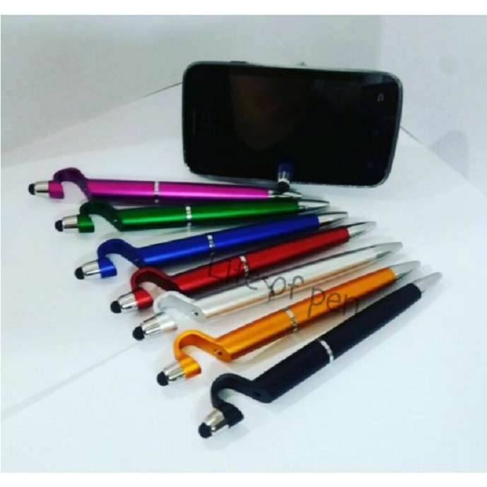 

MINIMUM ORDER 100 PCS Pena / pulpen promosi Stylus + standing warna