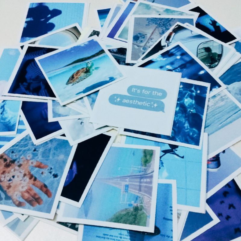 

[ BLUE READY STOCK ] stiker aesthetic freebies Tumblr