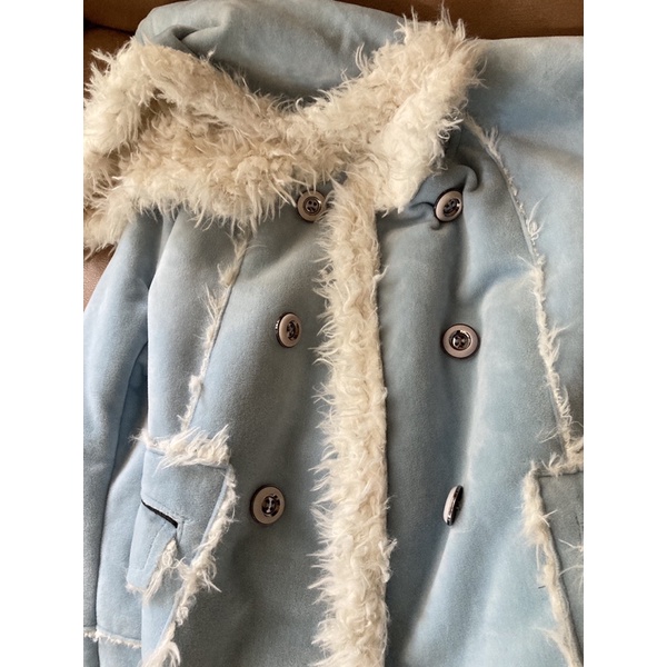 coat/jaket bulu tebal wanita musim dingin preloved