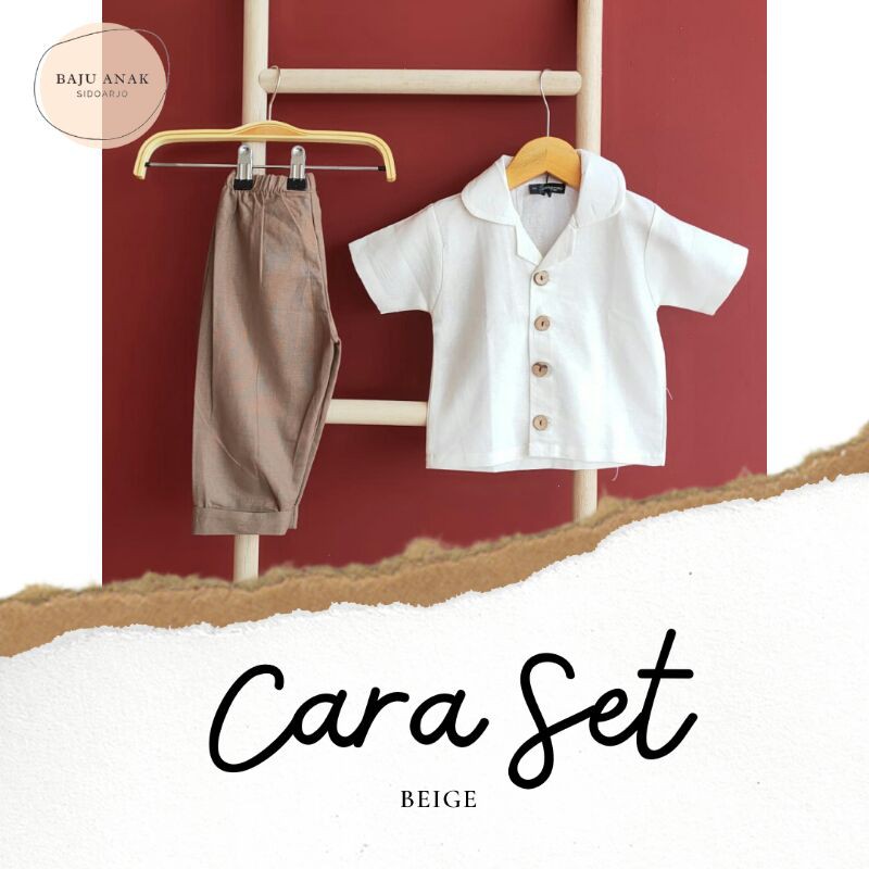 CARA SET - BAJU SETELAN RETRO ANAK PEREMPUAN LAKI LAKI QINTHA KIDS