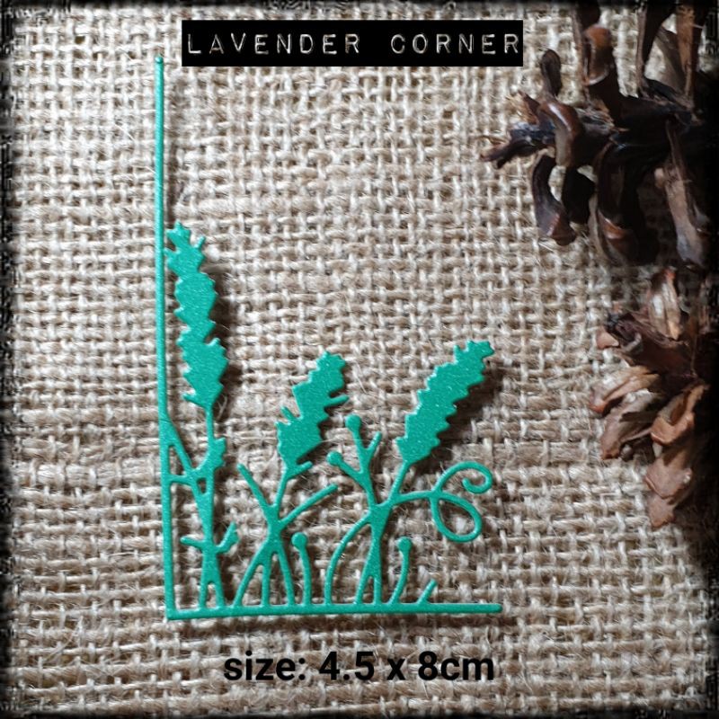 Scrapbook bunga lavender/ Die Cut Lavender Corner