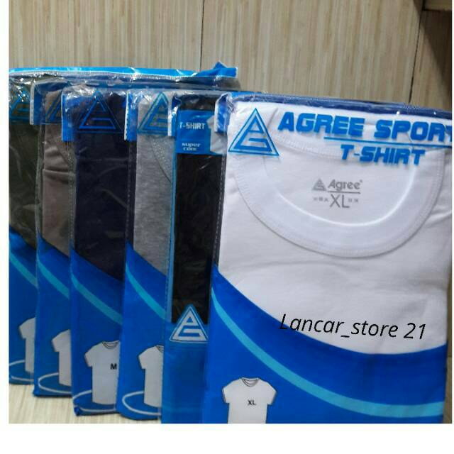 1PCS KAOS OBLONG AGREE SPORT T-SHIRT OO6-KAOS DALAM-KAOS PRIA