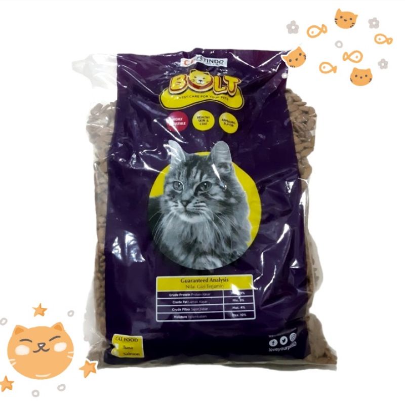 BOLT CAT FOOD pakan kucing KIBBLE IKAN