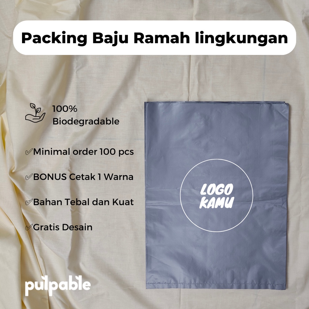 

Plastik HD tanpa plong Ramah Lingkungan 30x40 cm + Sablon Logo