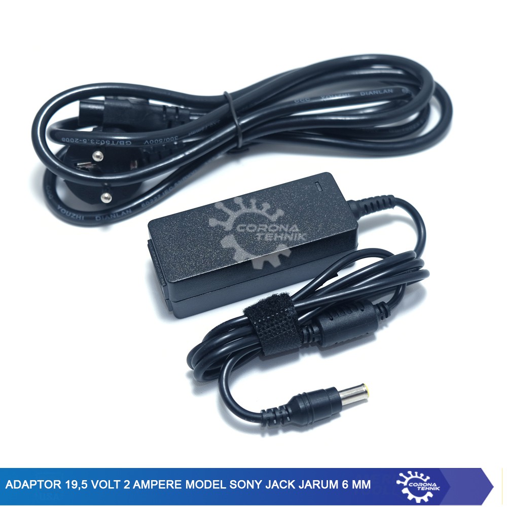 Model Sony Jack Jarum 6 mm Adaptor 19,5 Volt 2 Ampere