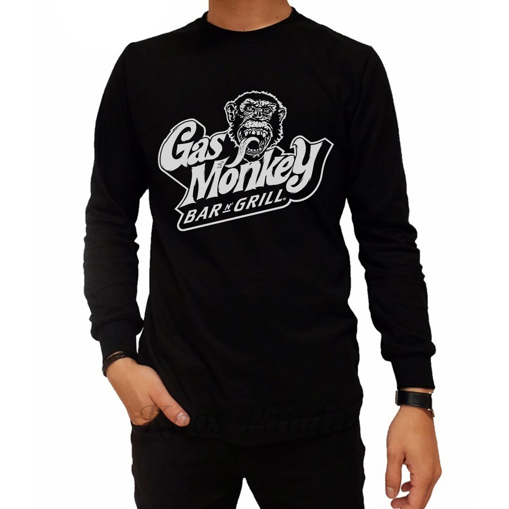 Kaos Gas Monkey Tshirt Pria Lengan Panjang K198