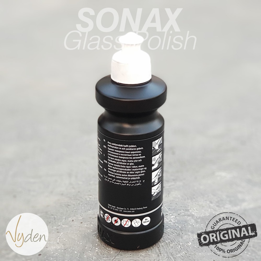 SONAX ProfiLine Glass Polish 250ml Hapus Baret Jamur Kerak Kaca Tebal Membandel Mobil MURAH