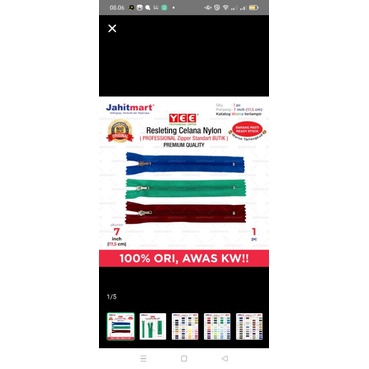 resleting/ resleting celana/ resleting rok/ resleting yee