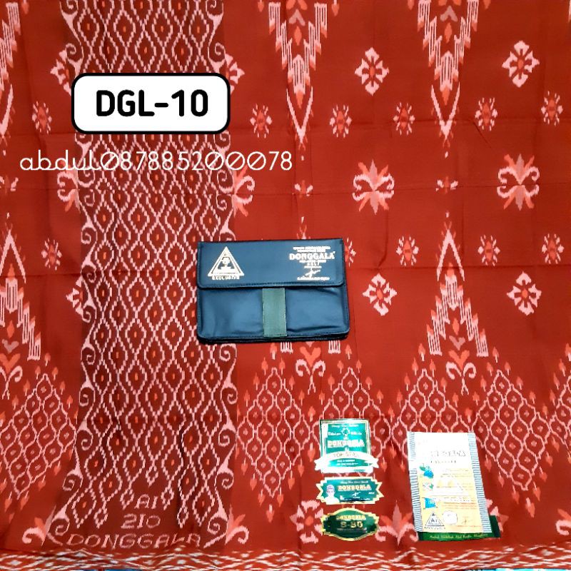 Sarung DONGGALA S 80 A1 210 Mercerized Super Motif Kawung Kemasan Dompet