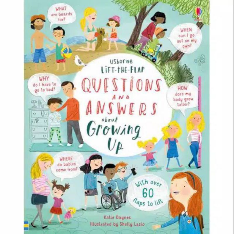 Buku Usborne Lift-the-Flap Questions and Answers about Growing Up