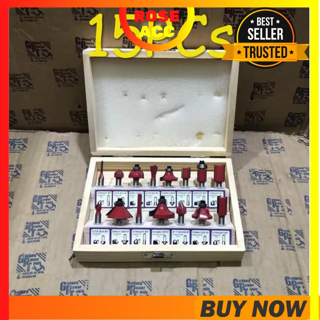 Mata Router Mata Profil Mata Trimmer Set Router Bit Set 15pc