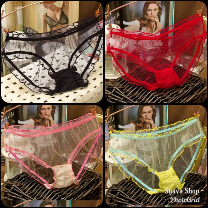 celana dalam wanita cd transparan lace brukat renda seksi 818