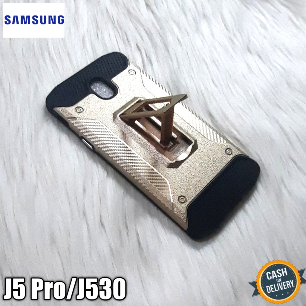 case standing iron for samsung J5 pro casing hp hardcase