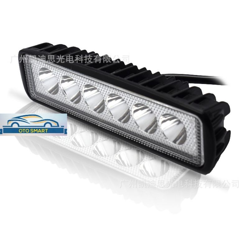 LAMPU TEMBAK SOROT LED BAR CREE CWL 6 MATA 18W 12V&amp;24V LAMPU LED MOBIL MOTOR