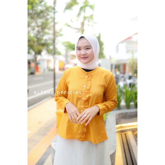 ANFA BLOUSE PLISKET LENGAN