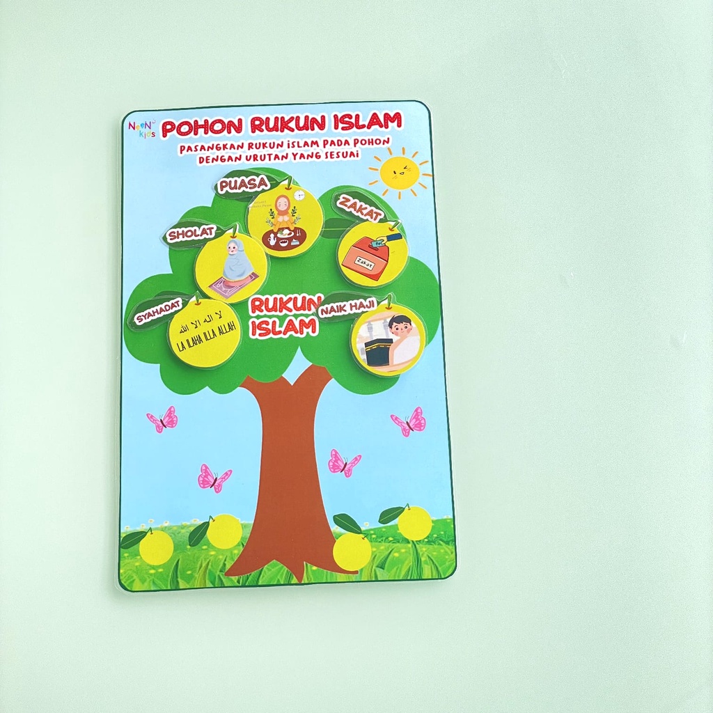 Neenkids Mainan Puzzle Edukasi Anak Paud Worksheet Busy Page Mainan Belajar Mengenal Rukun Islam