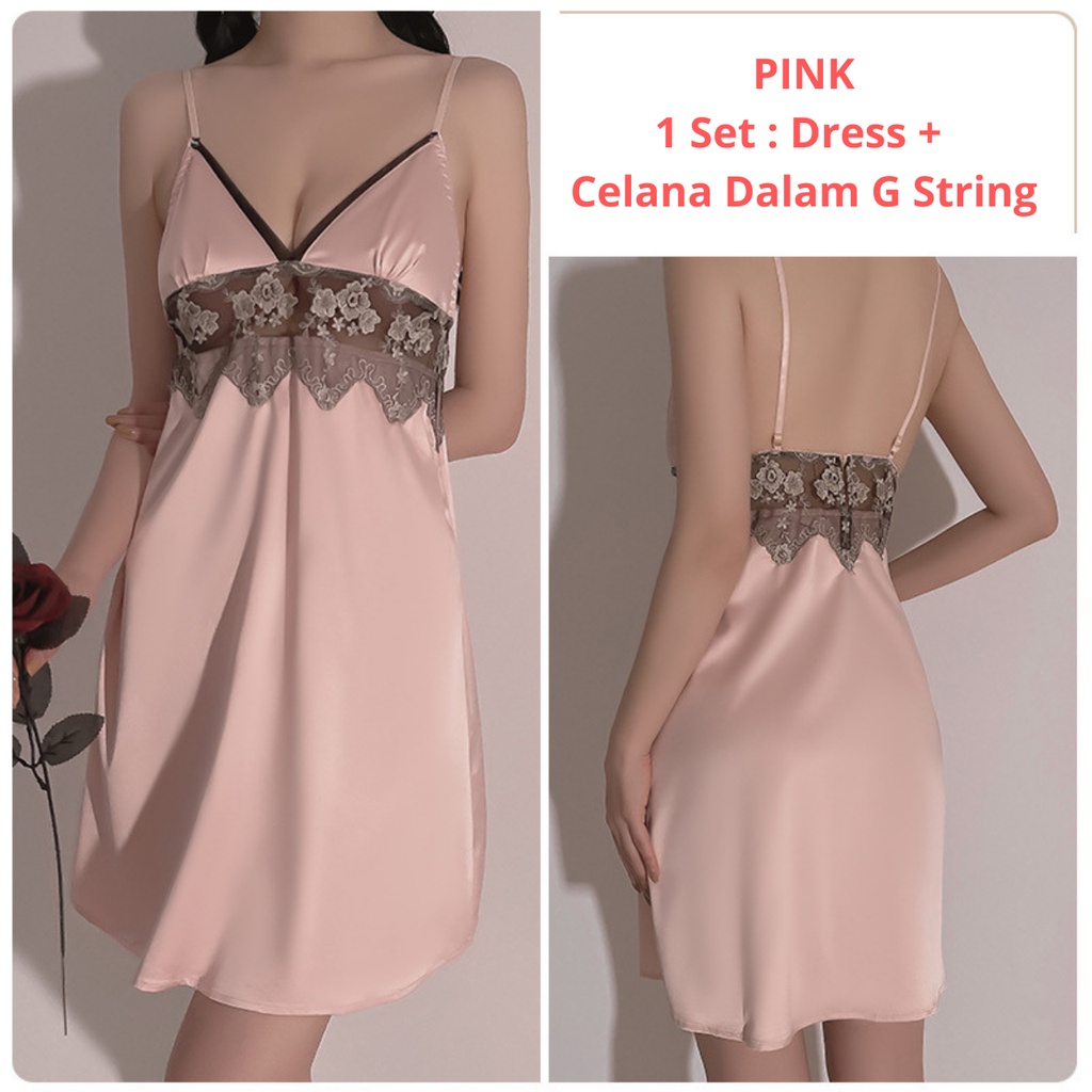 Lingerie Sexy Baju Tidur Sexy Wanita Lingerie Bahan High Quality Import Dapat Free Celana Dalam 252
