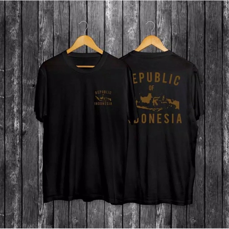 KAOS INDONESIA BAJU KAOS T SHIRT PRIA WANITA DISTRO PETA INDONESIA SUBCULTURE SERIES HITAM MURAH XXL