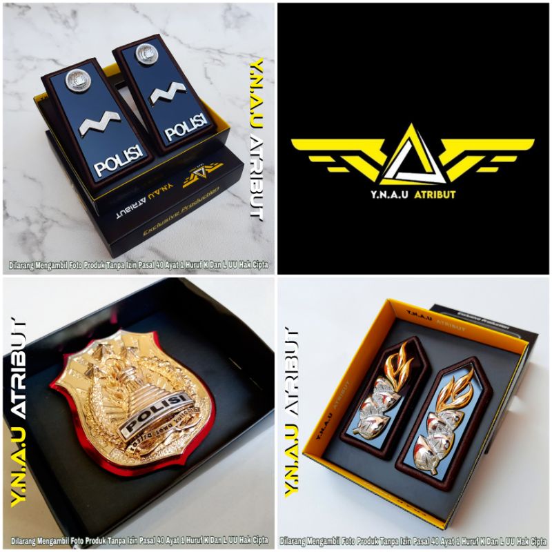 ATRIBUT POLISI / PAKET PANGKAT AIPDA POLRI / PANGKAT AIPDA POLRI + MONOGRAM POLRI + KEWENANGAN POLRI