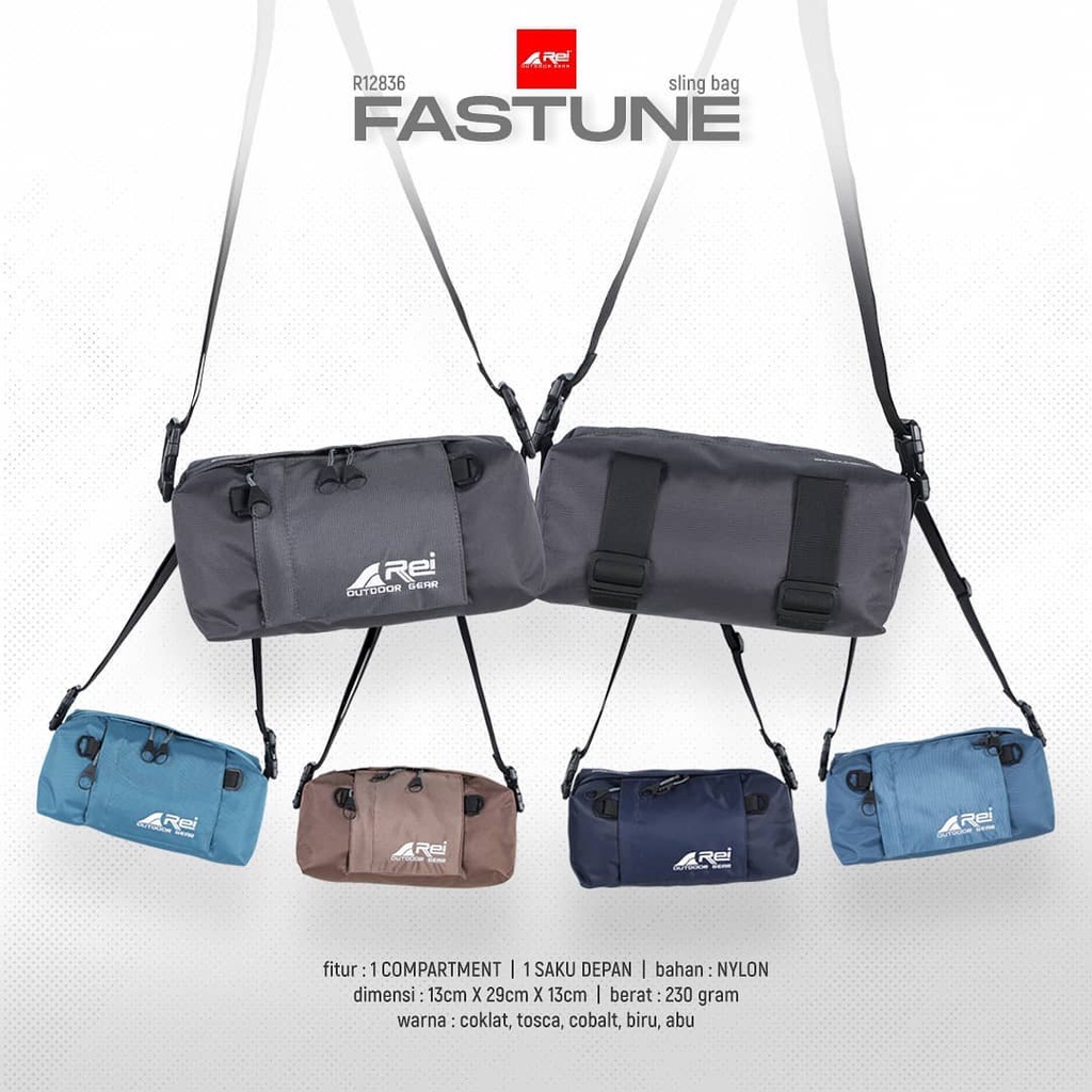 TAS SELEMPANG SLINGBAG AREI FASTUNE | TAS SLEMPANG SLING BAG REI OUTDOOR