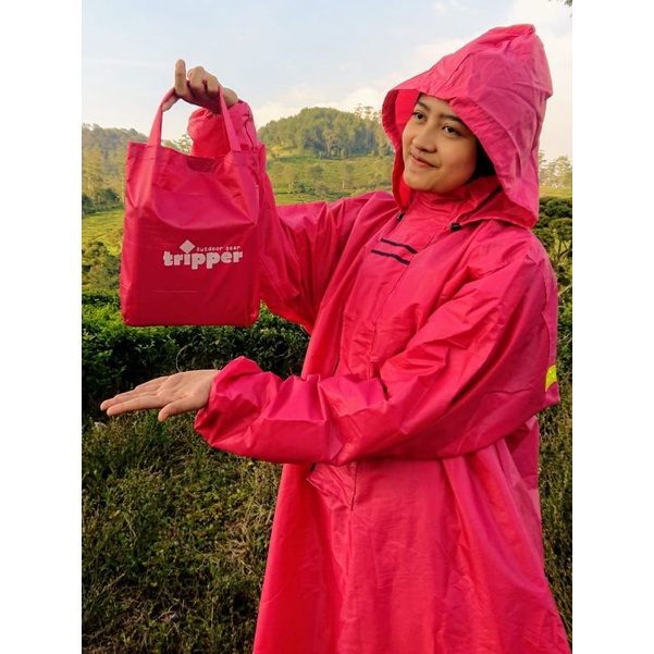 Jas Hujan Model Gamis Jumbo Big Size Raincoat tripper