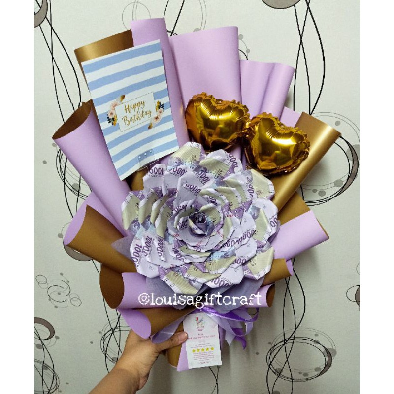Buket uang/buket wisuda/buket bunga dari uang/buket bunga