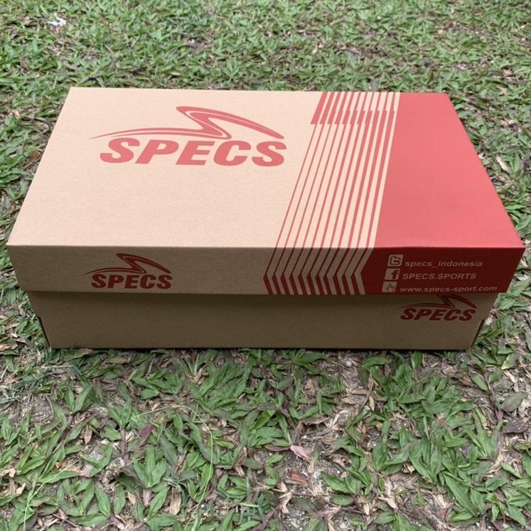 [KODE PRODUK R9MIE52] Sepatu Football Specs Black Red Spider Harga Terjangkau Berkualitas - Hitam Me