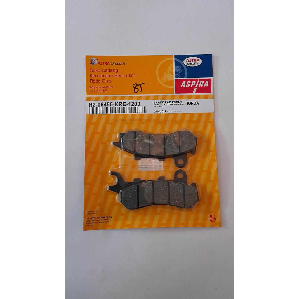 Kampas rem depan Honda Pcx / Kampas Cakram Honda Pcx / Dispad Depan Honda PCX / Kampas Rem Aspira / 