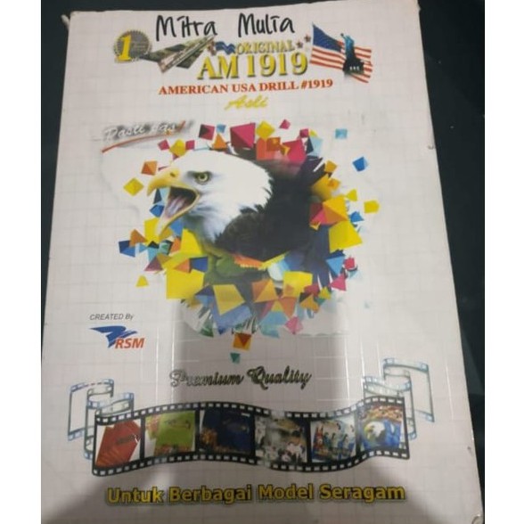 Kain American Drill meteran bahan kain seragam American 1919 Original KATALOG BAG V