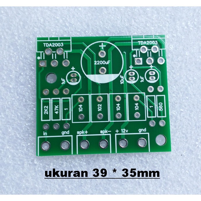 PCB Mono TDA2003 Bridge 18 Watt Power Amplifier