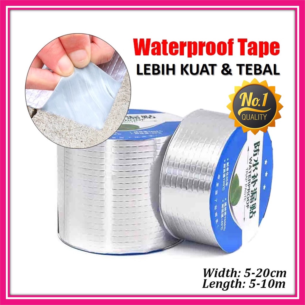 

Lakban Anti bocor Allumunium Foil Butyl Waterproof Tape 5cm x 3m lakban besi Talang anti panas Bocor