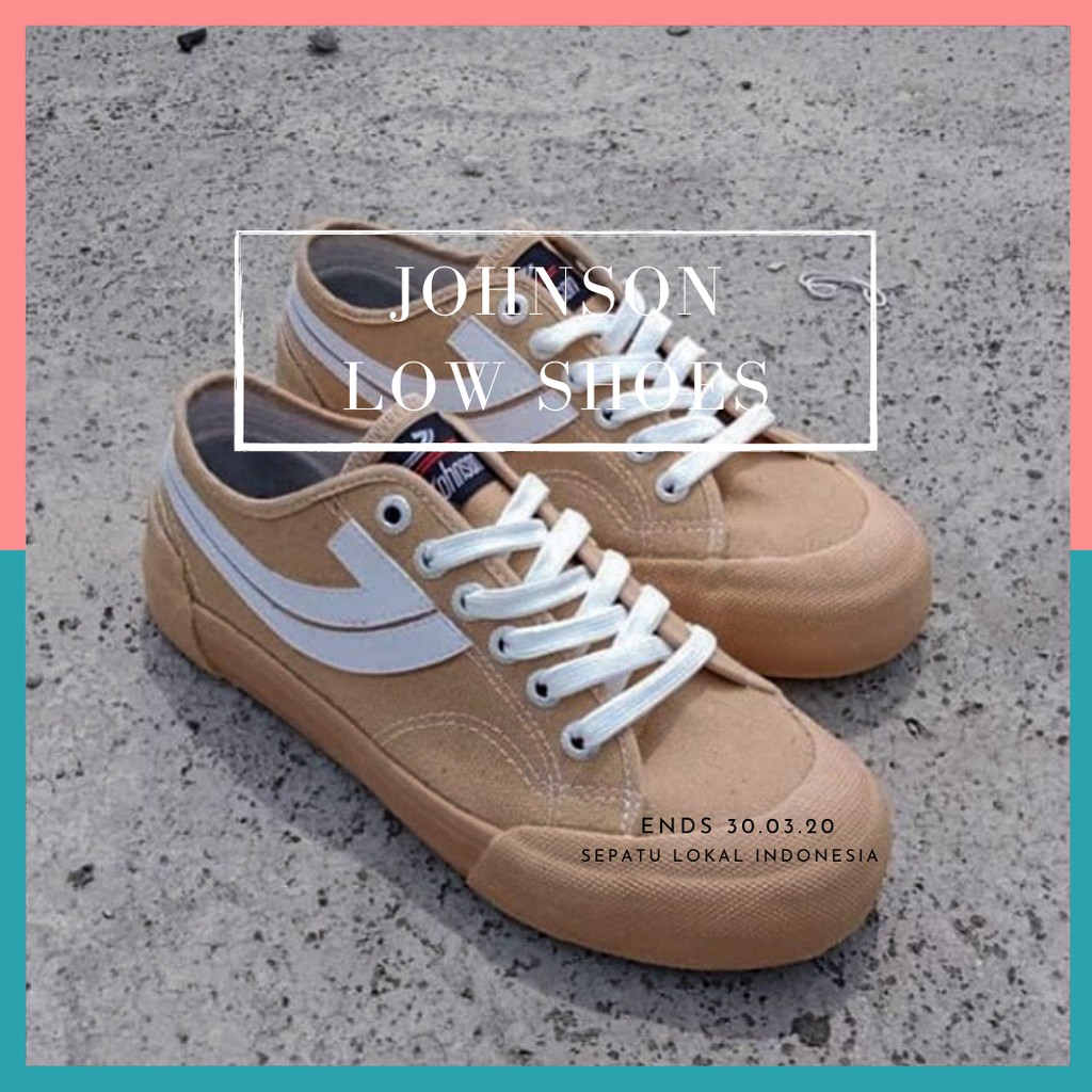 SEPATU JOHNSON GALAXY PRO LOW BEIGE
