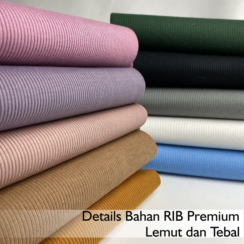 Kaos Rib Premium Lengan Panjang / Kaos Polos Lengan Panjang / Kaos Polos Wanita / Kaos Polos Cowek