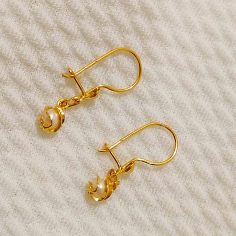 Anting Mutiara Emas Muda 1/2 gr