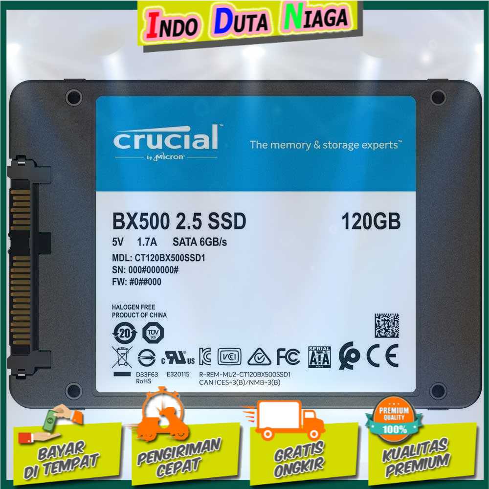 IDN TECH - Crucial SATA 2.5 Internal SSD 6GB/s - BX500