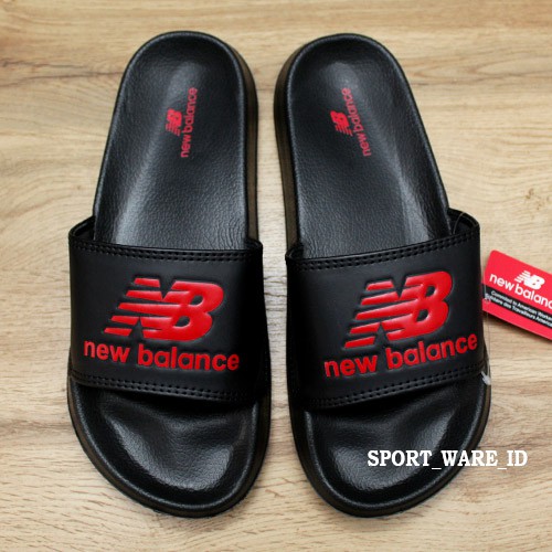 Sandal Slop Karet Pria N3w BaIanc3-Hitam Merah-Import-1
