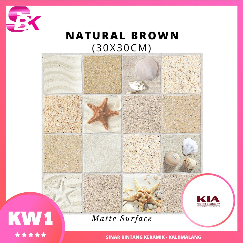 Keramik Teras 30x30 Natural Brown KIA