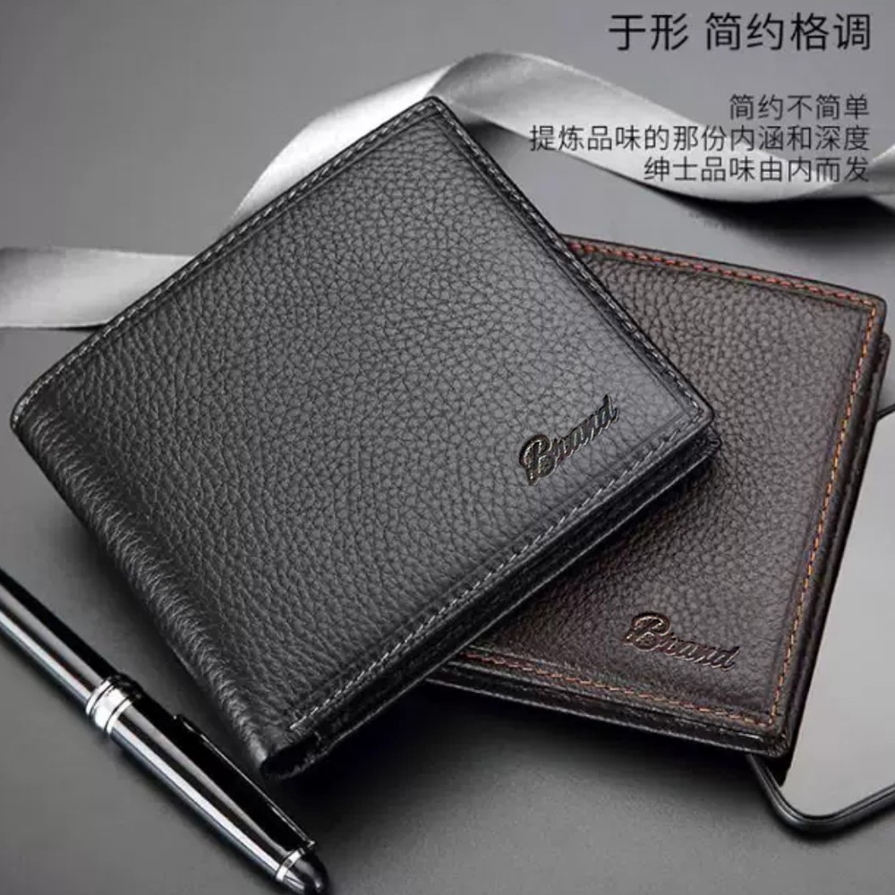 SHOPEE 7.7 BOMBASTIS SALE!! DOMPET IMPORT DOMPET PRIA DOMPET KULIT SAPI DOMPET PENDEK POLOS + BOX