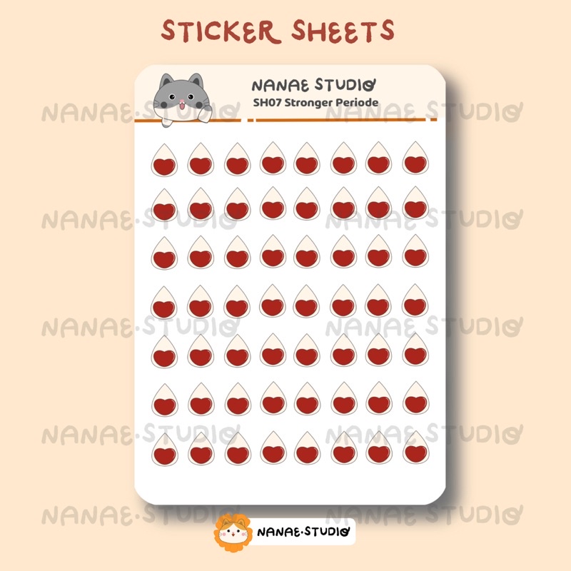 

Sticker Sheets - Stronger Period SH07 | Waterproof | Nanae.studio