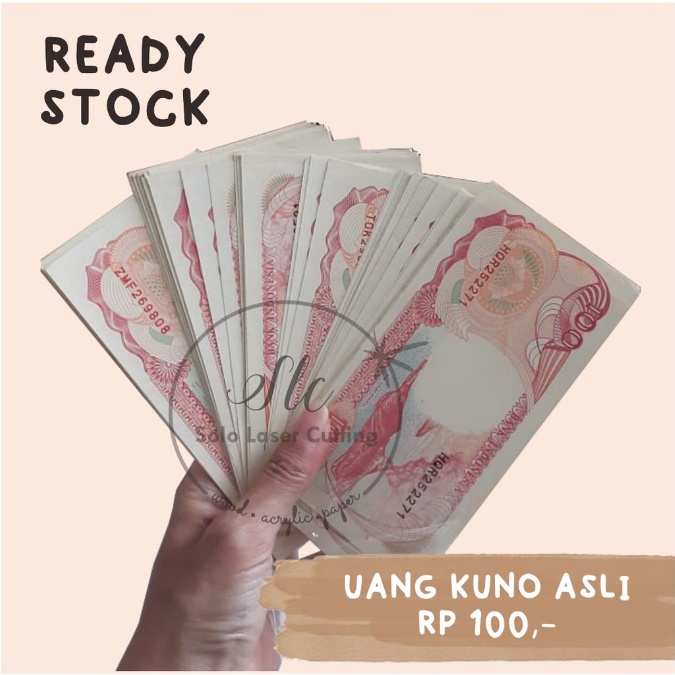 

Uang Kertas Kuno 100 rupiah pinisi tahun 1992/ untuk Bouquet Money