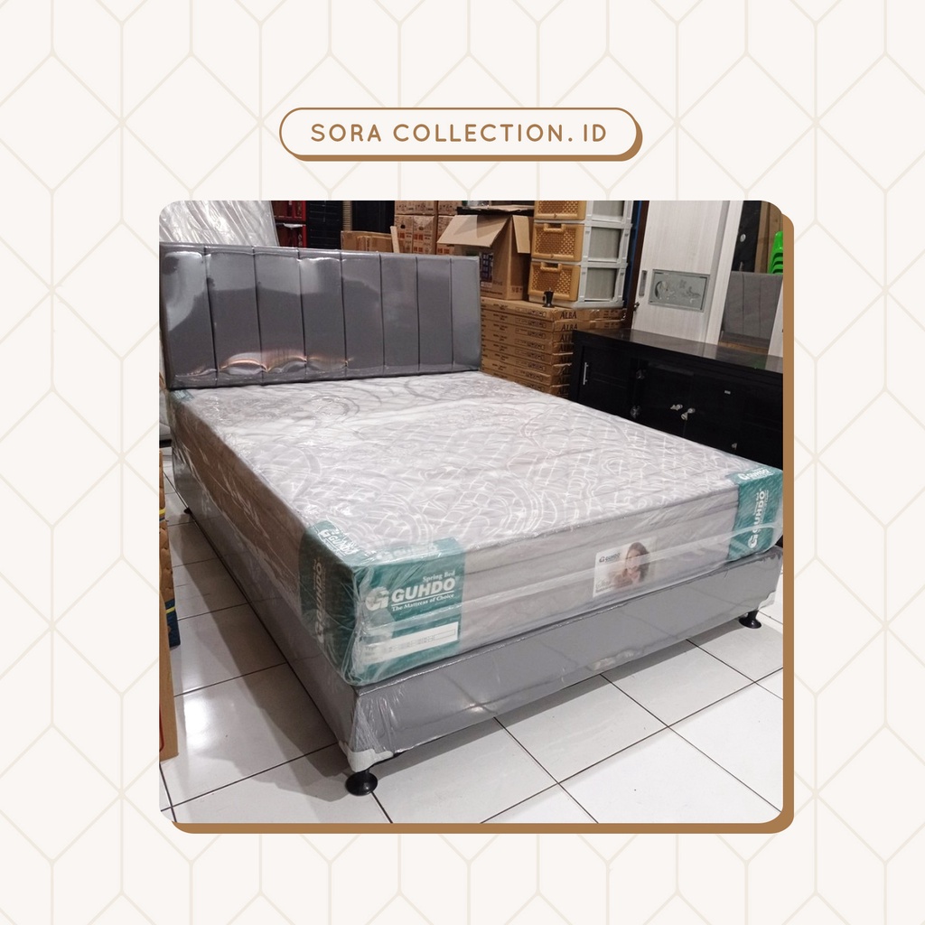 Guhdo Springbed Tipe Standard Plush Top 120x200 + Divan Laci Full Set