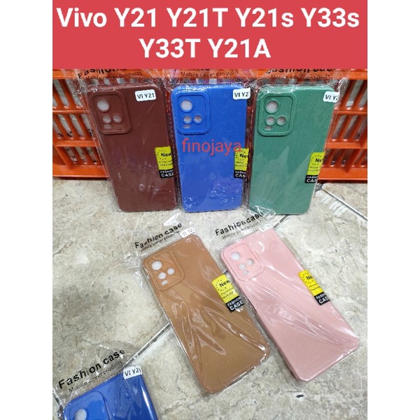 Softcase Vivo Y21 Y21T Y21S Y33S Y33T Y21A Silikon Casing Selicon Case Macaron Pelindung Pro Camera