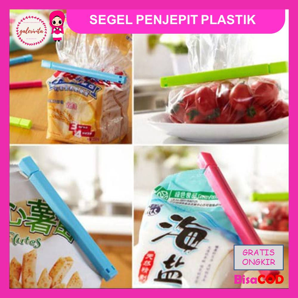 Segel Penjepit Plastik / Jepit Kantong Makanan / Klip Seal Sealer Kemasan Kotak / Penyegel Makanan