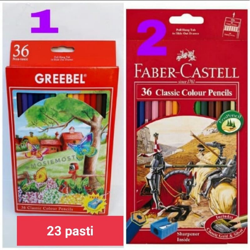 

pensil warna gerebel/Faber-Castell 36 warna ori