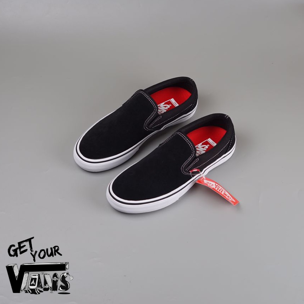 vans slip-On Pro Black white Ss20 Popcush Original 100%