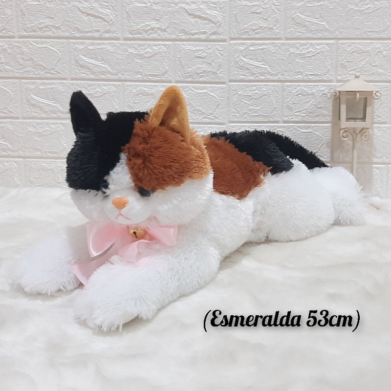 Boneka kucing cantik Lying cat Esmeralda XL SNI