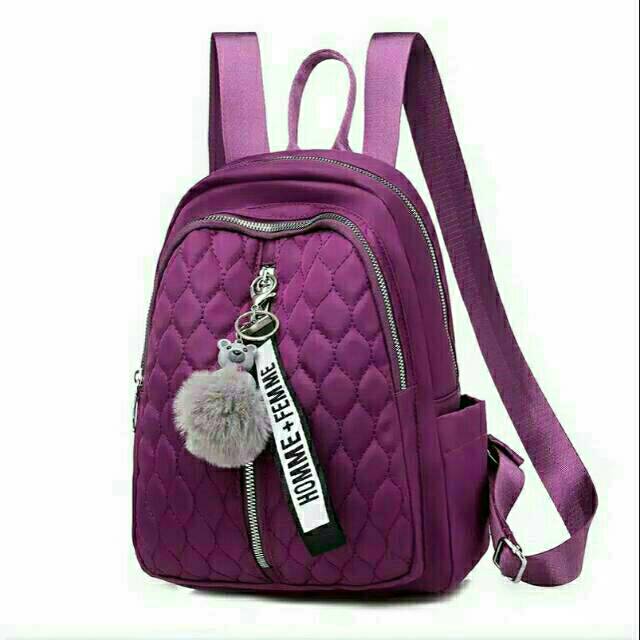 Tas Ransel Wanita Embors Chibao Tas Cewek Mini Ransel Serut bordir EVELYN